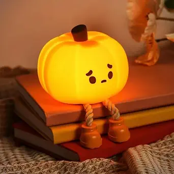 Pumpkin Night Light | Rechargeable Silicone LED Lamp