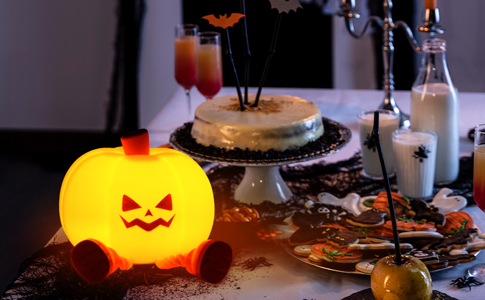 Pumpkin Night Light | Rechargeable Silicone LED Lamp